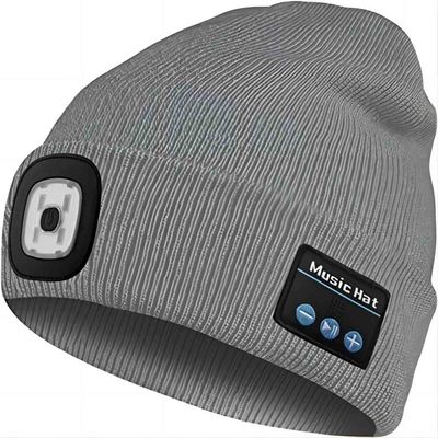Hut Bluetooth-Beanie-LED geben Ihre Hände zur Musik-Telefon-Antwort-Taschenlampen-Beleuchtung frei