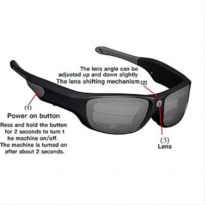 14cm x 5cm x 4cm polarisiertes Aktion Videoeyewear-Kunststoffglas