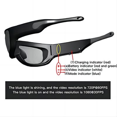 14cm x 5cm x 4cm polarisiertes Aktion Videoeyewear-Kunststoffglas