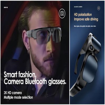 Mann-Frauen Bluetooth, das Videosonnenbrille mit offener Ohr-Musik anschließt, ruft Tablets an
