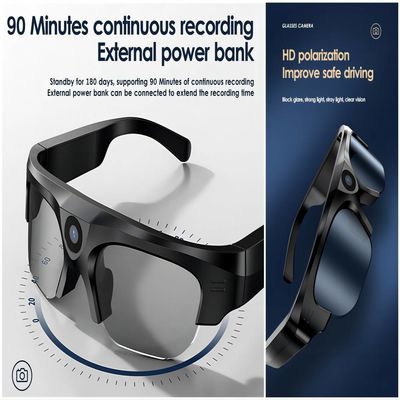 Videosonnenbrille TR90 des Bergsteigen-2K Bluetooth gestaltet offene Ohr-Musik, Telefon-Anrufe