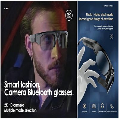 Videosonnenbrille-Kamera 3in1 Smart Bluetooth mit Foto, Video, Audio