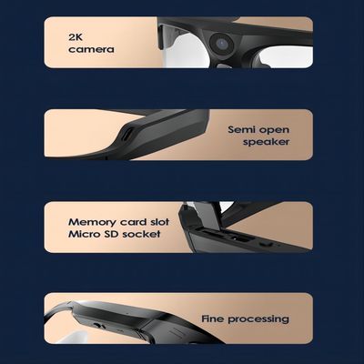 Videokamera-Sonnenbrille 4K Bluetooth für Fischen, springend, Skifahren im freien Fall