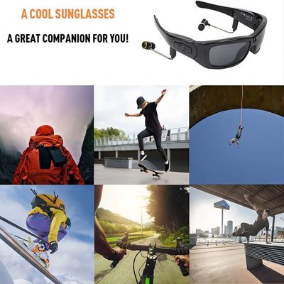 Kletternde Kamera-Sonnenbrille des Snowboarding-1080P Bluetooth schließt an Telefon-Tablet an