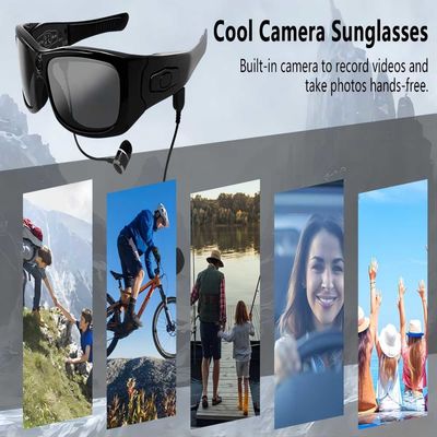 Videosonnenbrille 1080P HD Bluetooth für Sport-das im Freien Foto, das, notierend, Musik nimmt