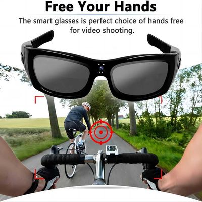 Videosonnenbrille 1080P HD Bluetooth für Sport-das im Freien Foto, das, notierend, Musik nimmt