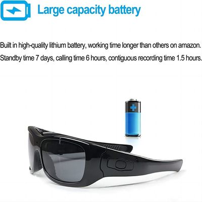 Bluetooth-Sonnenbrille der Videokamera-720P mit Antwort-Anruf-Musik genießt
