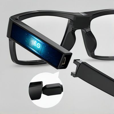 G2-16G versteckter Kamera-Sonnenbrille-Videogläser voller Rahmen Flugleitanlage 1080P TR90