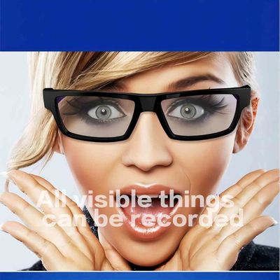 TR90 versteckte Kamera-Sonnenbrille ein Leichtgewichtler des Finger-Noten-Steuer40g
