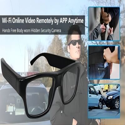 Sicherheits-Spions-Aktions-WiFi Live Streaming Glasses Real-Time Monitoring APP-Verbindung