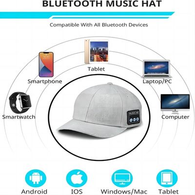 Bluetooth-Hut mit Sprecher justierbarer eingebauter Batterie bis zu 24 Stunden Musikfreizeit für das Gehen, Skifahren, Trekkings-Radfahren