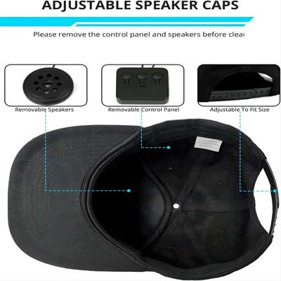 Bluetooth-Sprecherhut mit bluetooth 5,1 dem drahtlosen Sprecher justierbarer Lieder für Reiten, fahrend, Snowboating Kayak