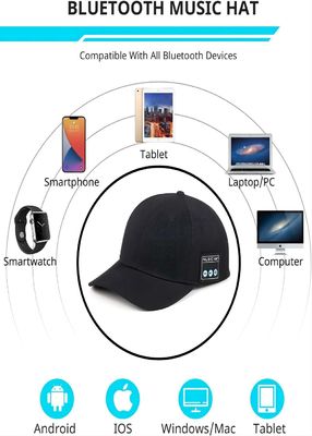 Musikhut mit Doppel-bluetooth Sprecher waschbarem drahtlosem bluetooth Sprecher als bestem Geschenk für Familie, Hip-Hop