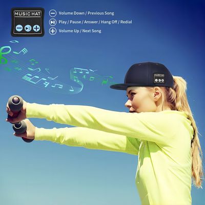 Eingebaute Batterie 1000mah Bluetooth-des Audiosport-Hutes mit 24 Stunden Musikzeit, frei zu den Telefonanrufen für Tätigkeiten im Freien