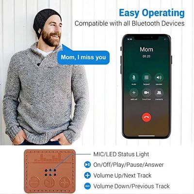 Multifunktions-Bluetooth-Beaniehutkamera B5 freihändige Telefonanrufe/Musik/Wärme/Aufnahme für die Winterjagd, laufend