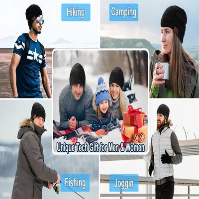 Viview Beanie Music Hat mit bluetooth Sprecher justierbarem bluetooth Hut für Sport im Freien Skifahren, Jagd des Winters