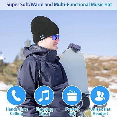 Eislauf, Anrufe Reit-Bluetooths wandernd freie Telefon-Beanie Hat Music Playing Hands