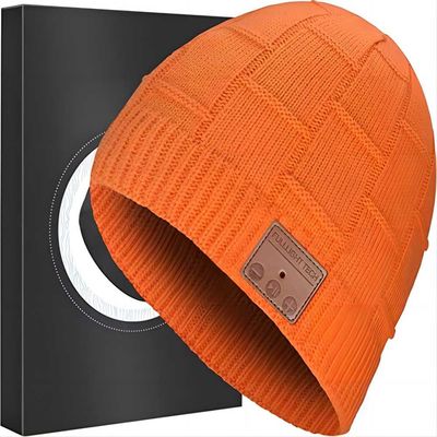 Orange Musik-freihändige Anrufe Bluetooths Beanie Hat Wireless Headset Listening