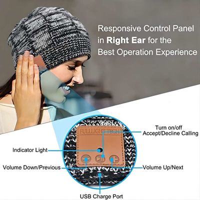 Stricken Sie Winter-Kappen-Radioapparat intelligenten Beanie Headset, den 24 Stunden Stereolithographie-Sprecher der Zeit-HD spielen