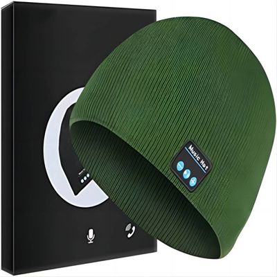 Knöpfe der Musik-Spiel-Telefon-Anruf-drahtlose Bluetooth-Kappen-Kopfhörer-Musik-Strickmütze-3