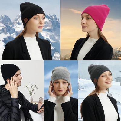 Bluetooth drahtloser Beanie Hat Knit Music Hat für das Radfahren, Eiskunstlauf, wandernd