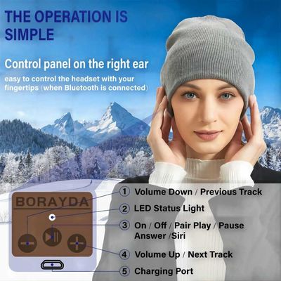 Bluetooth drahtloser Beanie Hat Knit Music Hat für das Radfahren, Eiskunstlauf, wandernd
