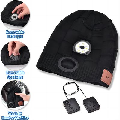 Nachtgehende Nacht, die Lampen-Musik-Play-back Bluetooths Beanie Hat LED rüttelt