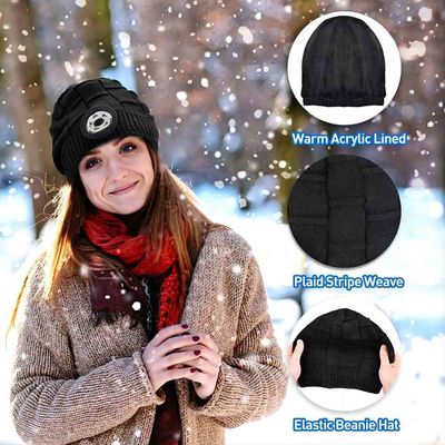 Nachtgehende Nacht, die Lampen-Musik-Play-back Bluetooths Beanie Hat LED rüttelt