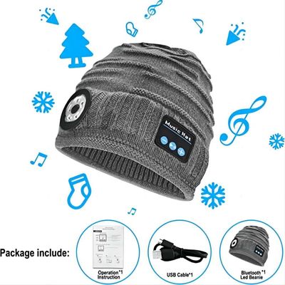 LED-Taschenlampen-Musik-Hut Unisex-wieder aufladbare 4 LED Scheinwerfer-Kappe USBs für das Rütteln