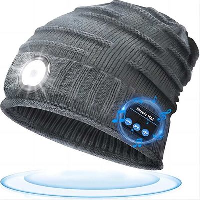 LED-Taschenlampen-Musik-Hut Unisex-wieder aufladbare 4 LED Scheinwerfer-Kappe USBs für das Rütteln