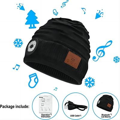 Scheinwerfer Akku-Bluetooths Beanie Hat With LED für das kletternde wandernde radfahrende Radfahren