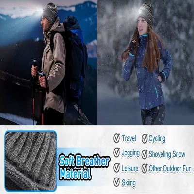 Rechargable-Batterie-Bluetooth-Taschenlampen-Kappe für Nachtfischen-Schaufel-Schnee