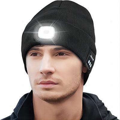 4 LED-Scheinwerfer-Bluetooth-Kopfhörer-Hut mit drahtlosen Kopfhörer-Geburtstags-Geschenken