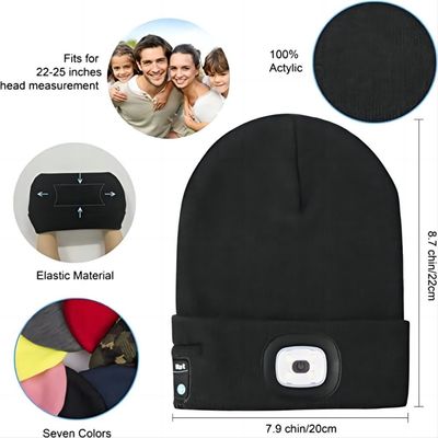 4 LED-Scheinwerfer-Bluetooth-Kopfhörer-Hut mit drahtlosen Kopfhörer-Geburtstags-Geschenken