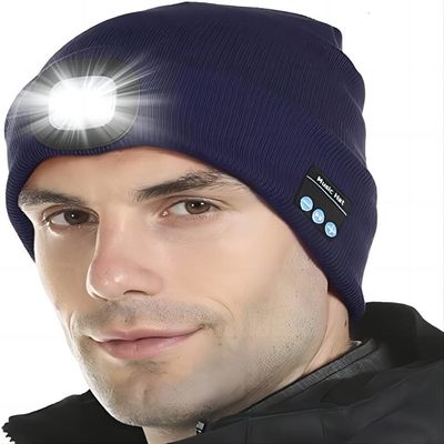 Mann-Frauen-TeenagerWeihnachtsgeschenk Bluetooth-Kopfhörer-Hut mit Headtorch