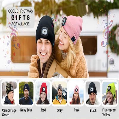 Musik-Play-back LED Beanie With Light Hands Free, der Protokollierungssonnenuntergang-Fischen fordert