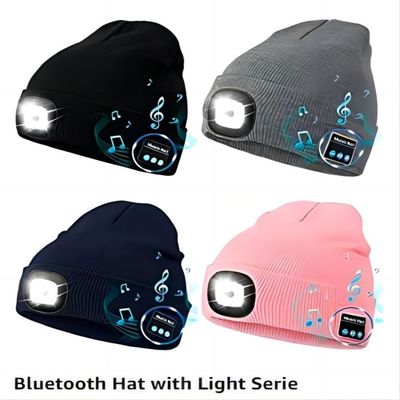 Musik-Play-back LED Beanie With Light Hands Free, der Protokollierungssonnenuntergang-Fischen fordert