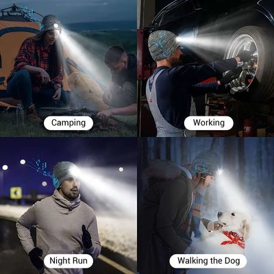 Sport-Bluetooth-Kopfhörer-Hut übergibt frei mit Musik-Telefon-Gesprächen Flahslight