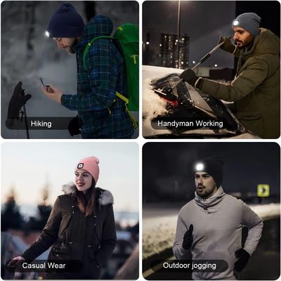 Hut Bluetooth-Beanie-LED geben Ihre Hände zur Musik-Telefon-Antwort-Taschenlampen-Beleuchtung frei