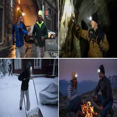 Hut Bluetooth-Beanie-LED geben Ihre Hände zur Musik-Telefon-Antwort-Taschenlampen-Beleuchtung frei