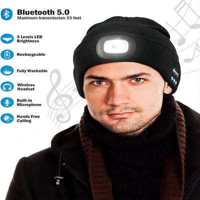 Taschenlampen-Bluetooth-Kopfhörer-Hut-Musik-Telefon-Antworten für Nachtfunktion