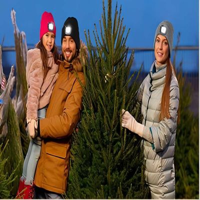Abnehmbares Bluetooth LED Beanie Hat With Front Light für Nachtfischen