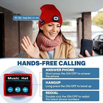 Hut Telefon-Anruf-Musik-Play-back-Bluetooths LED mit 4 LED-Licht für Nachtdas gehen