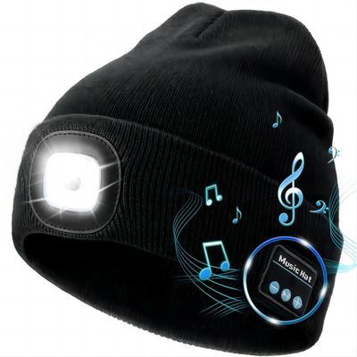 Drahtloser Kopfhörer-Bluetooth-Kopfhörer-Hut mit Licht-Weihnachtsgeschenken
