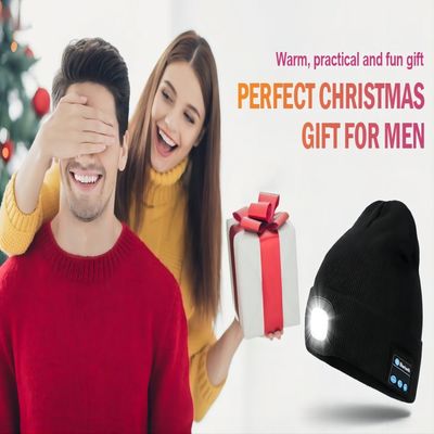Drahtloser Kopfhörer-Hut Bluetooths mit hellem Bluetooth Beanie Night Biking