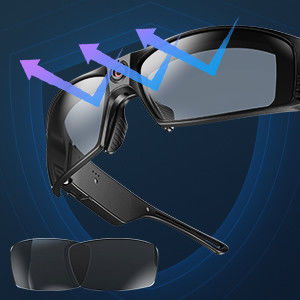 1920*1080P Bluetooth trägt Videosonnenbrille-offene Ohr-Musik-Telefon-Anrufe für Reiten zur Schau 