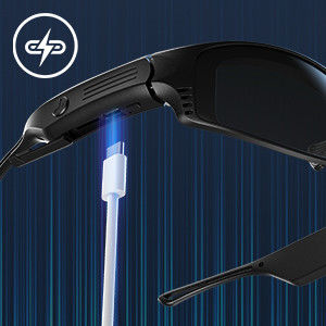 1920*1080P Bluetooth trägt Videosonnenbrille-offene Ohr-Musik-Telefon-Anrufe für Reiten zur Schau 